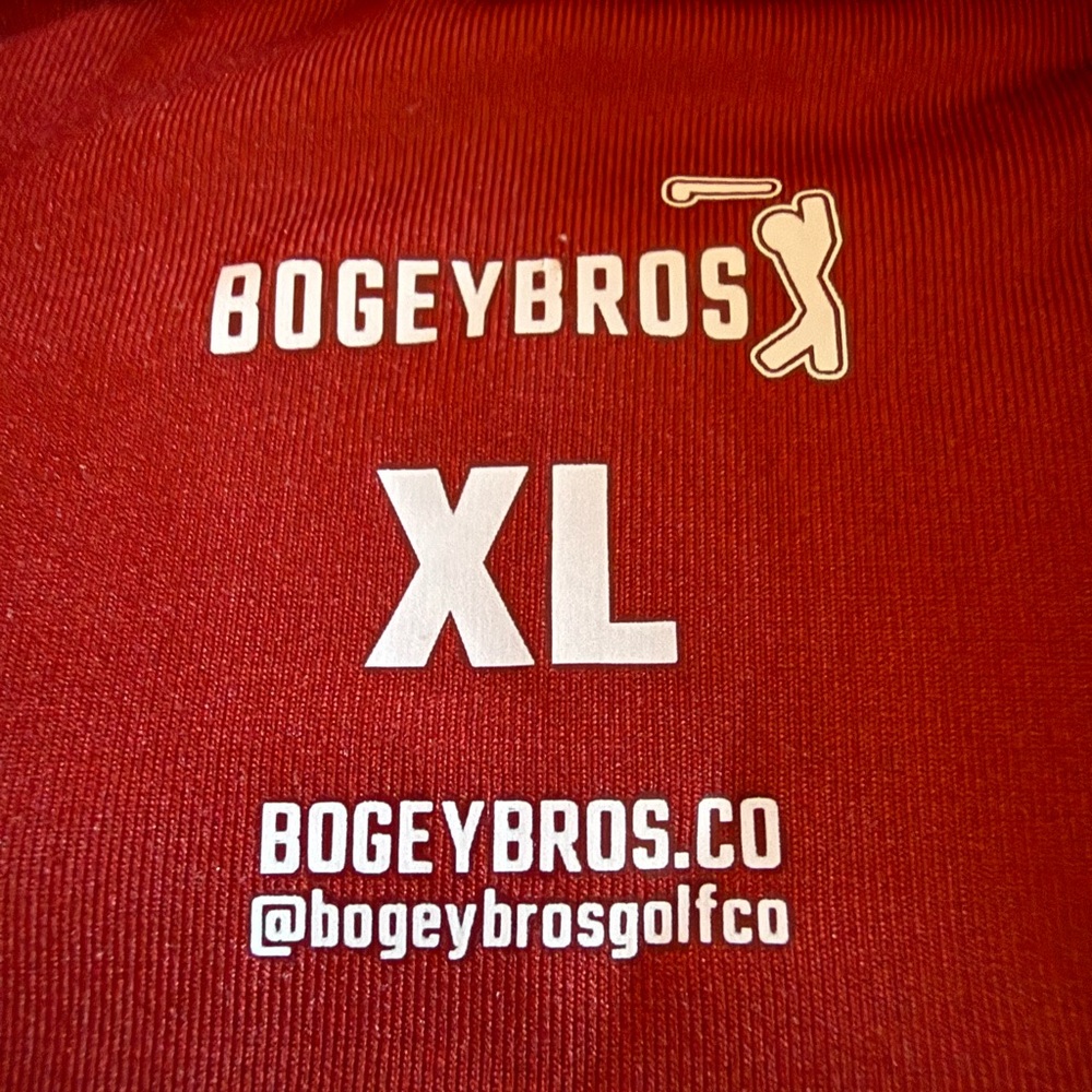Red Heart-Print Bogey Bros Golf Poli - Picture 3 of 3